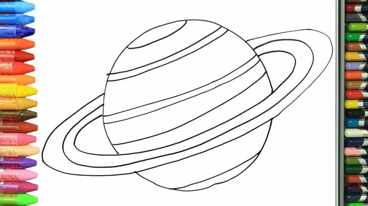 Как нарисовать Сатурн