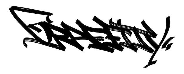 Черный граффити тег граффити надписи маркер чернила краска