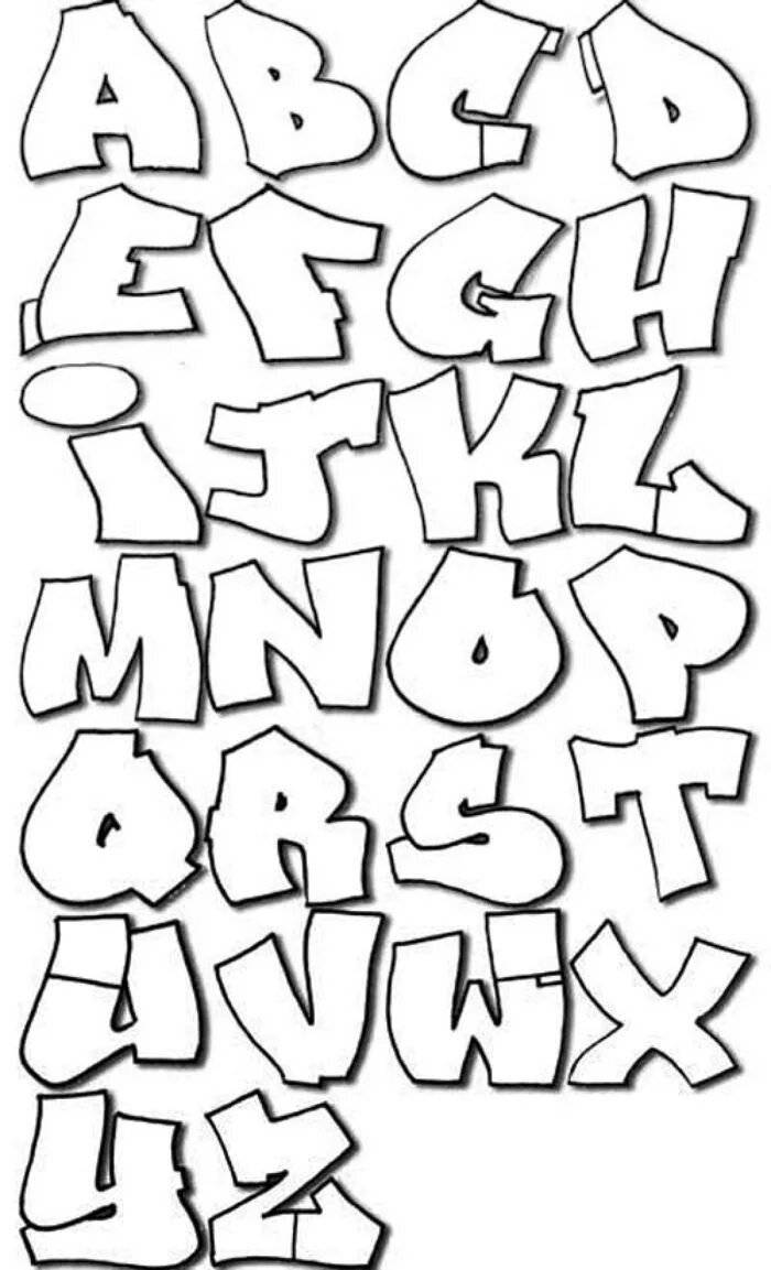 Простые граффити шрифты