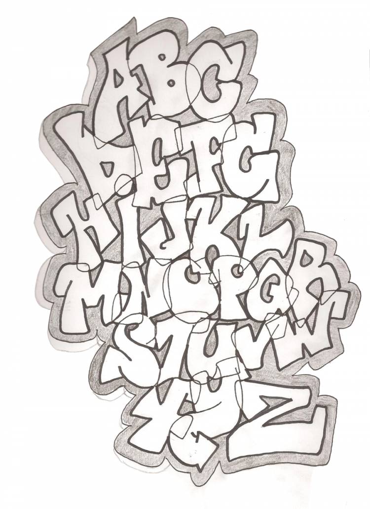 Легкий алфавит граффити