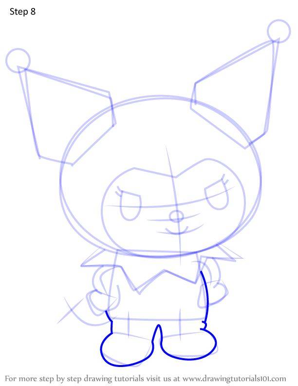Learn How to Draw Kuromi from Hello Kitty (Hello Kitty) Step by Step