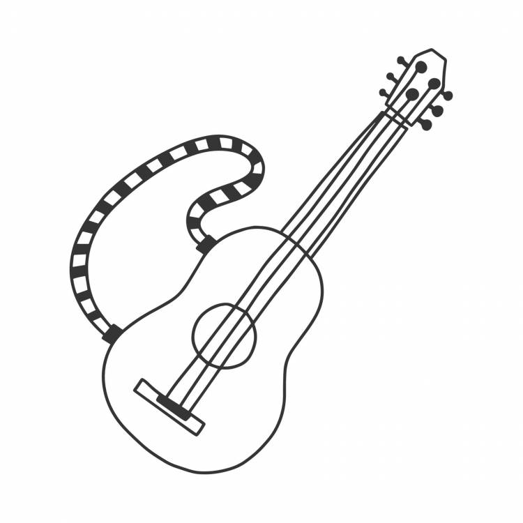 Классическая гитара рисунок