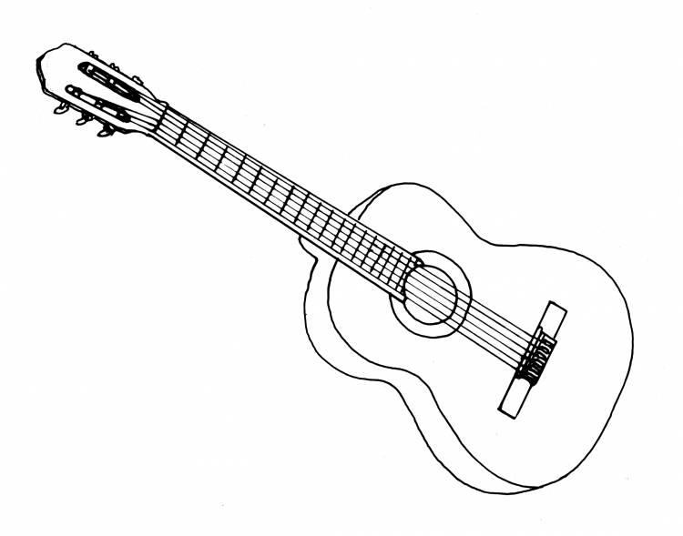 Гитара рисунок поэтапно