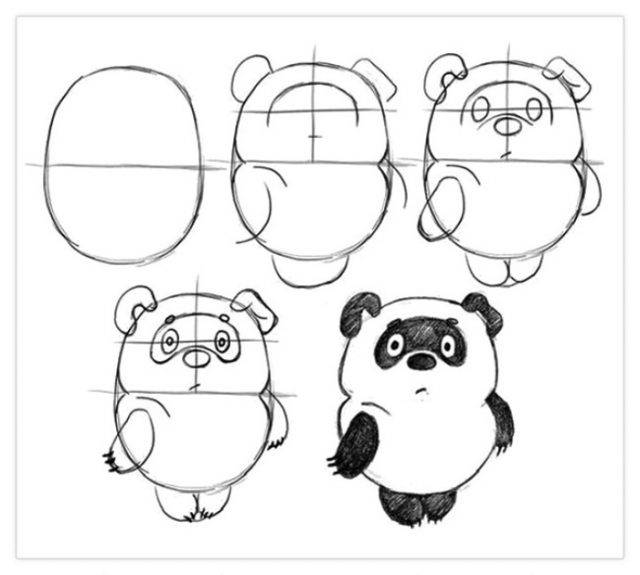 Рисунки животных карандашом для детей 