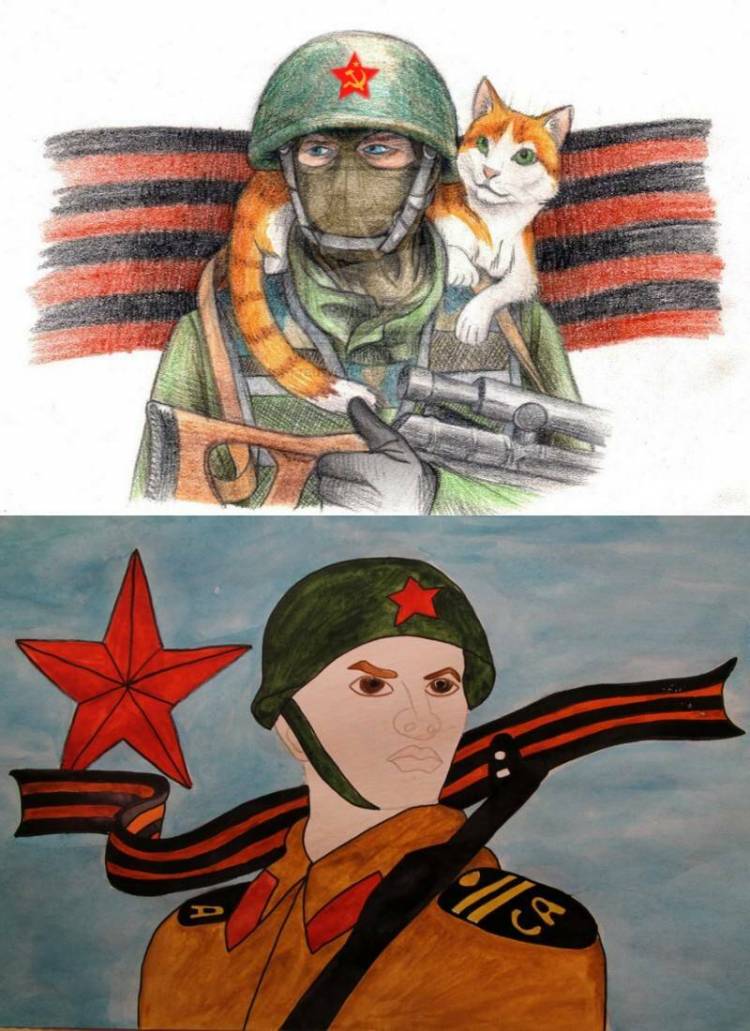 Как нарисовать солдата карандашом (простым, цветными) легко ребенку поэтапно и раскрасить военного человека