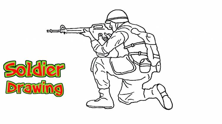 Как нарисовать маркером солдата с автоматом