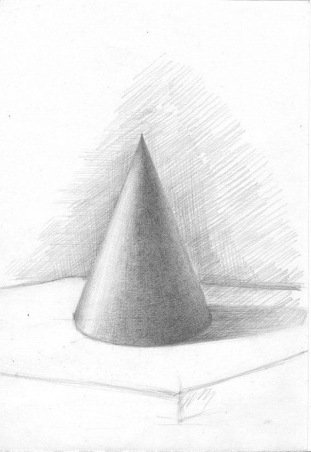 Рисунки геометрических фигур карандашом с тенью 