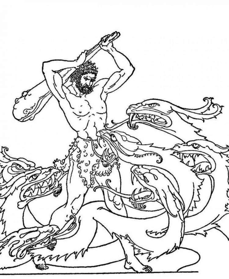 Раскраски Мифы древней греции для детей 