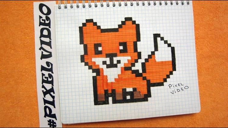 Fox, how to draw a fox pixelvideo