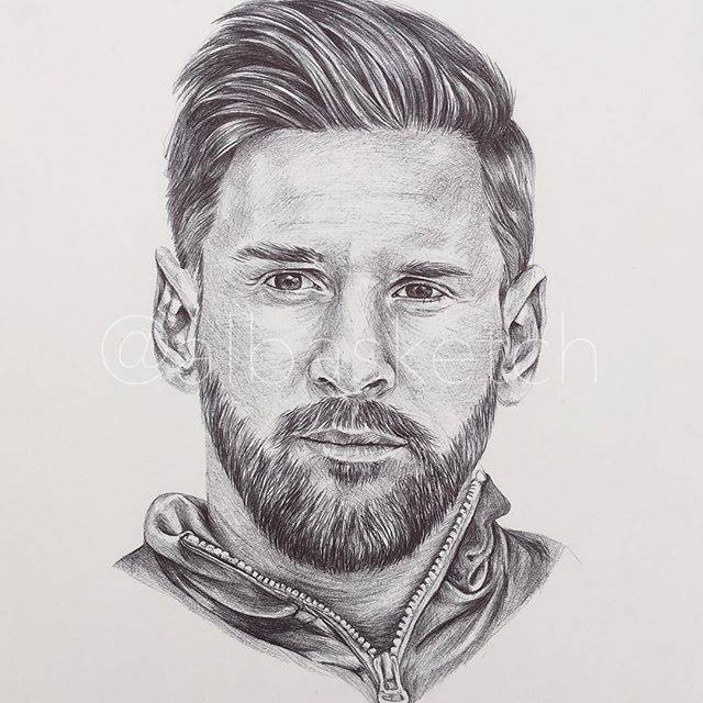 Lionel Messi by albasketch draw drawing illustration art artist sketch sketchbook ink Messi Leo LeoMessi …