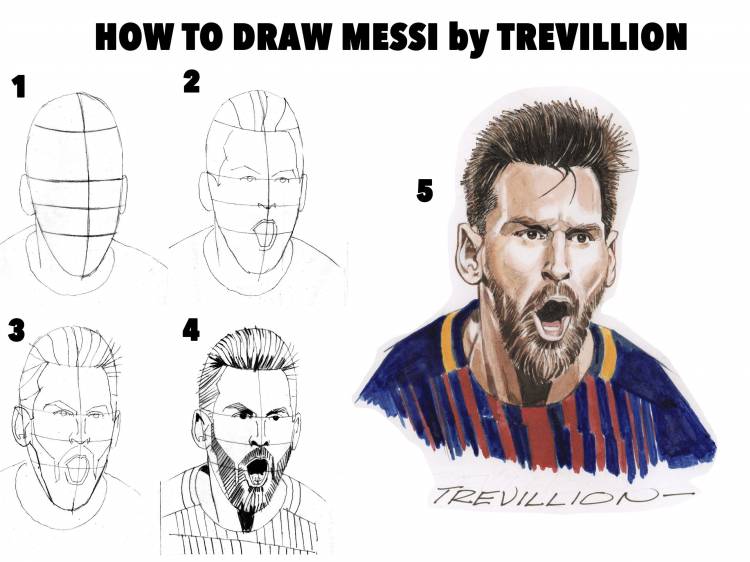 Легкие рисунки футболистов карандашом