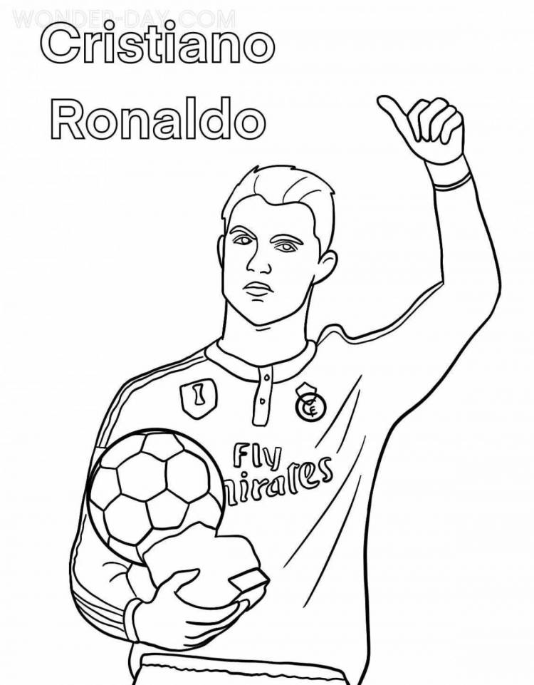Раскраски Роналдо фото 