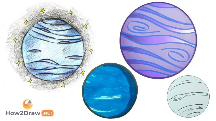 Нептун планета рисунок для детей