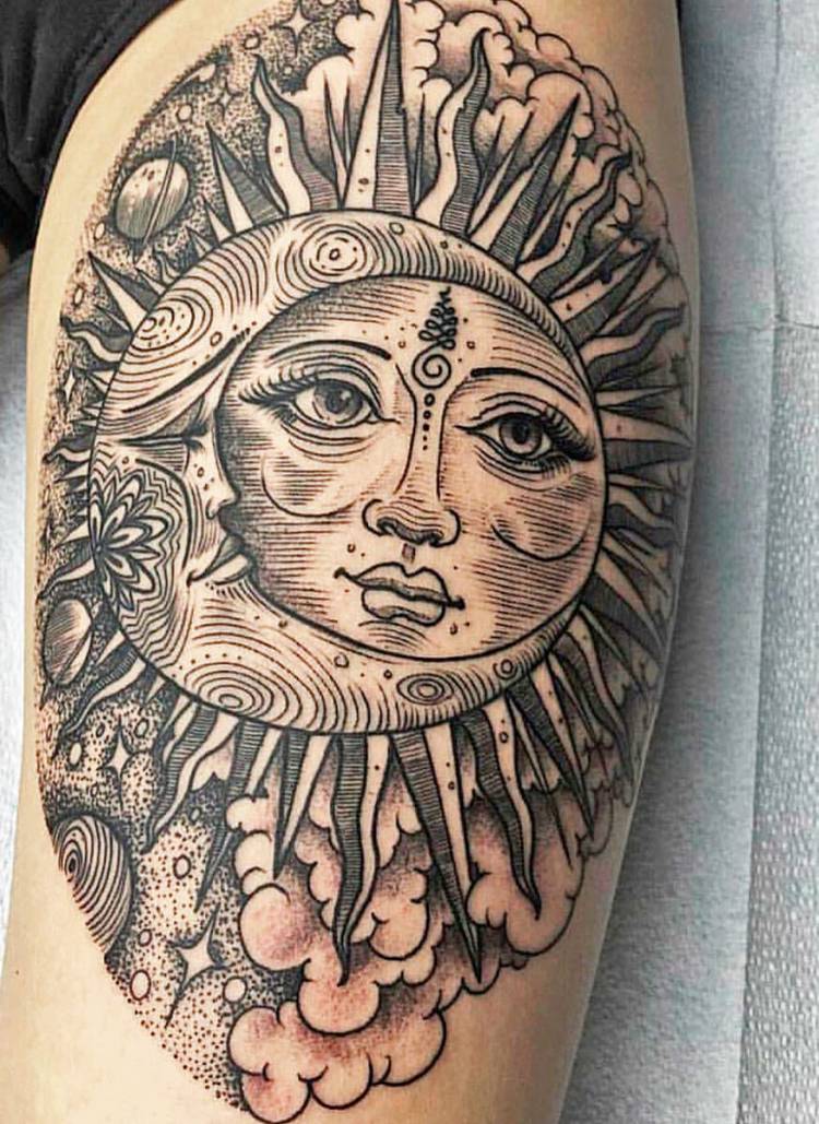 Татуировки с солнцем