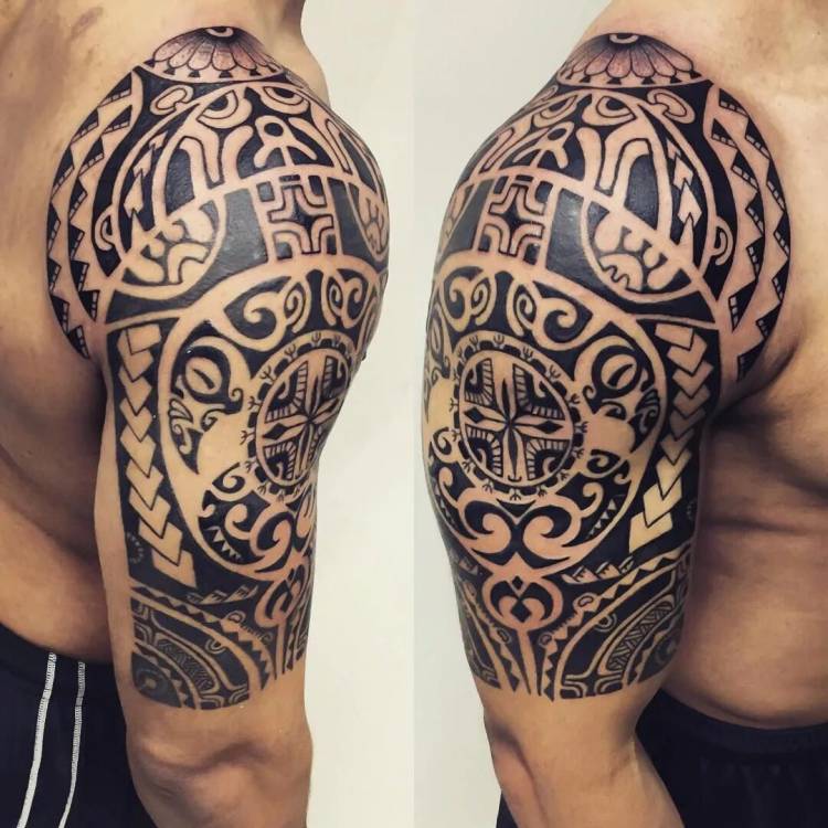 Полинезийские мужские татуировки
