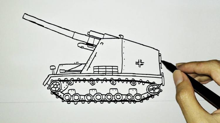 Как нарисовать танк маус