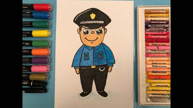 Как нарисовать Полицейского