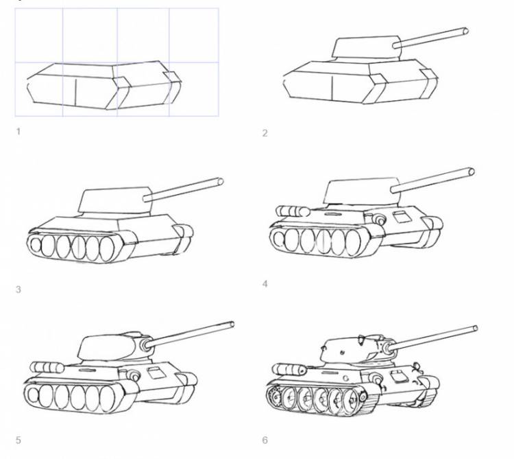 Рисуем танк Т
