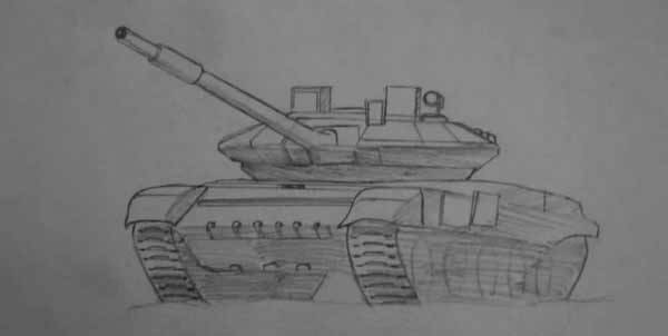 Как нарисовать танк Т