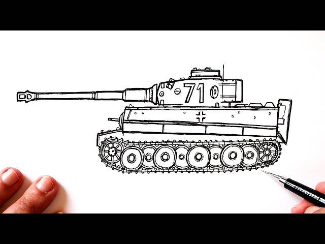 How to draw a TANK Tiger