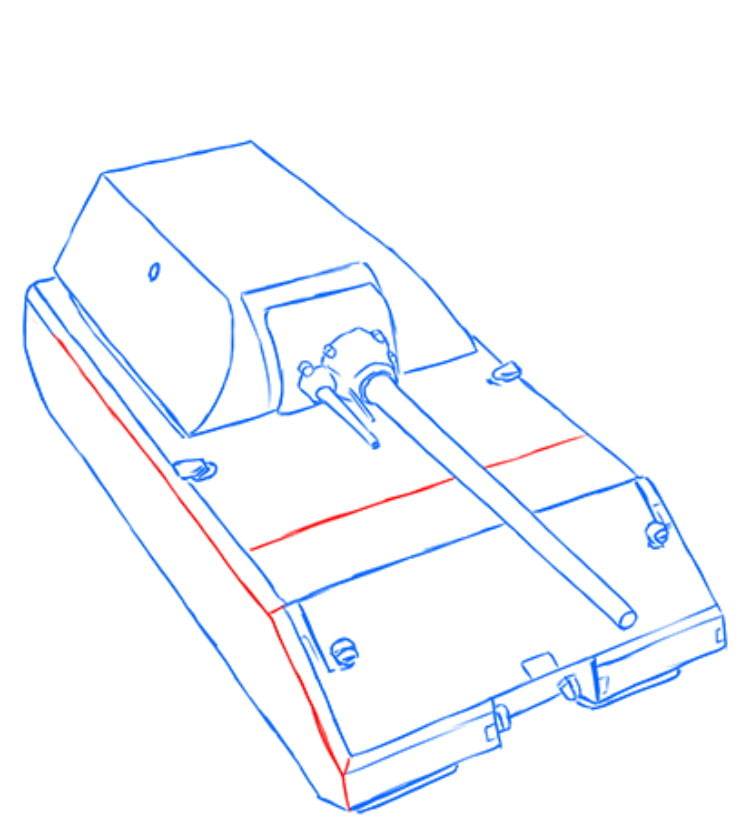 Как нарисовать сверхтяжелый танк Maus