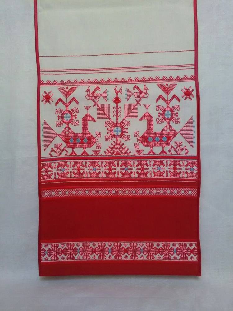 Как нарисовать русское полотенце