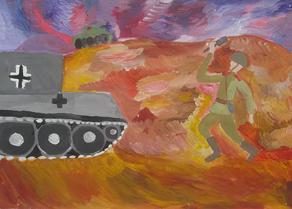 Онлайн-выставка рисунков Сталинградская битва глазами детей