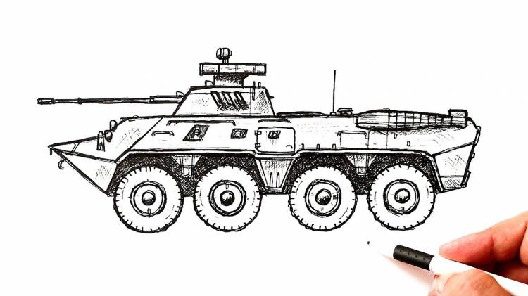 How to draw a Military APC