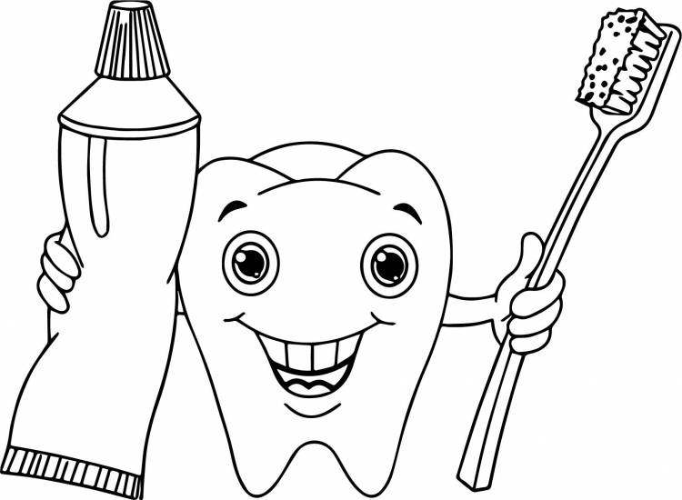 Раскраска стоматолог для детей