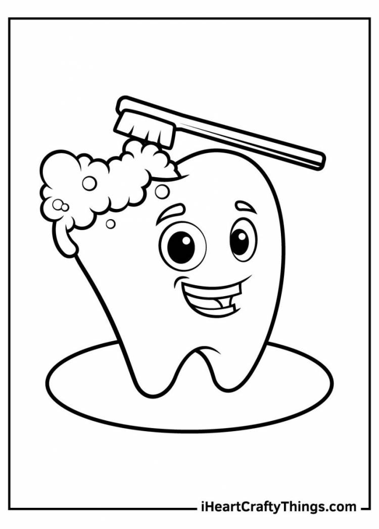 Раскраска стоматолог для детей