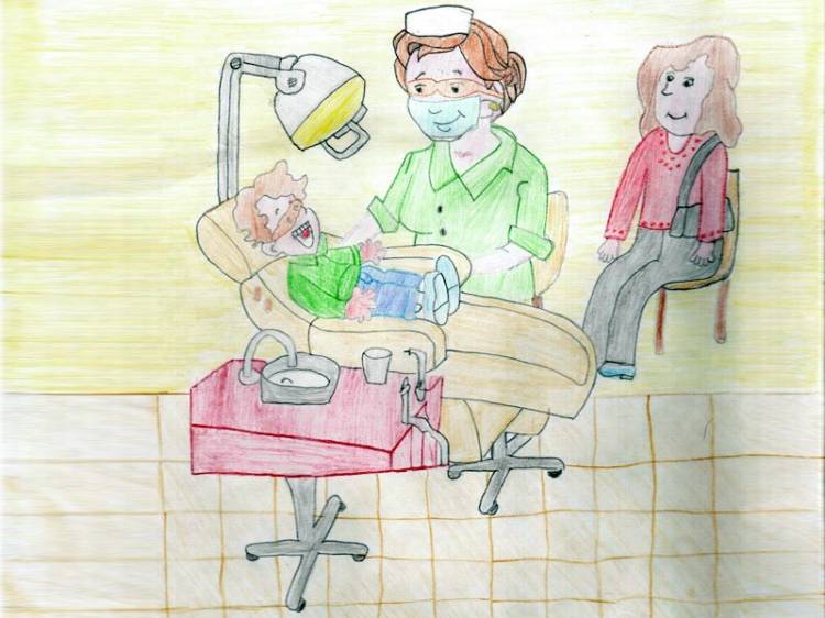 Рисунок детский профессия зубной врач 