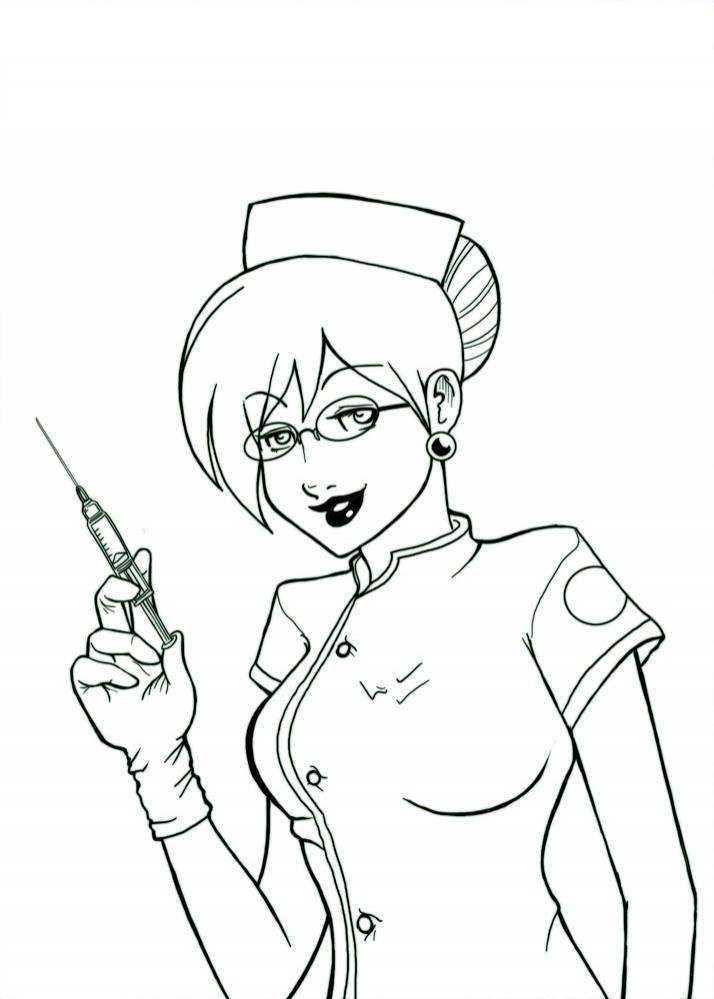 Медсестра рисунок карандашом 