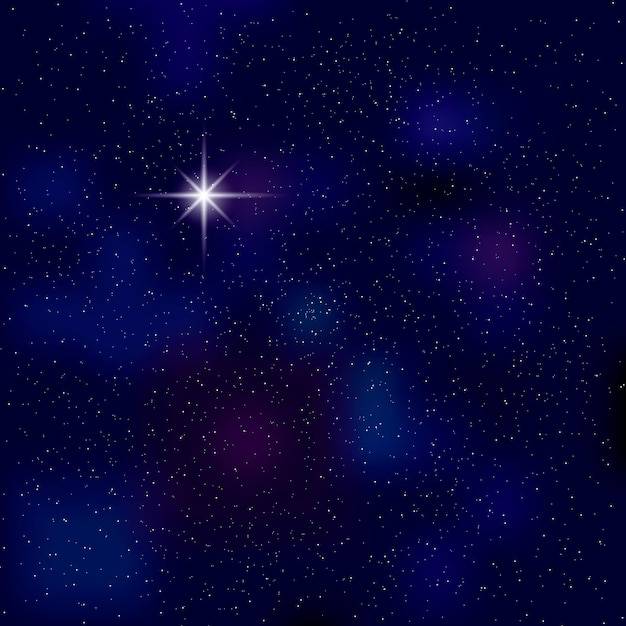 Ночное небо, полярная звезда в ночном небе, фон использует инструмент градиента сетки