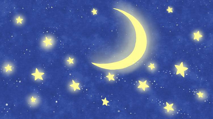 Картинки звездное небо и луна для детей 