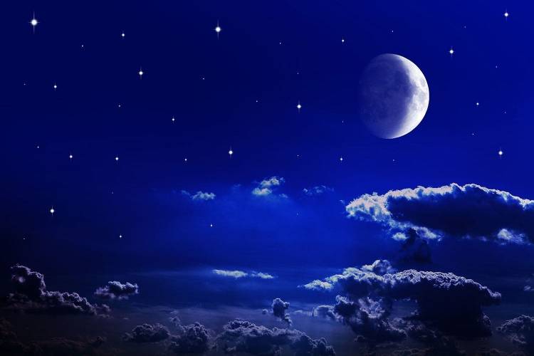 Картинки луна на ночном небе для детей 