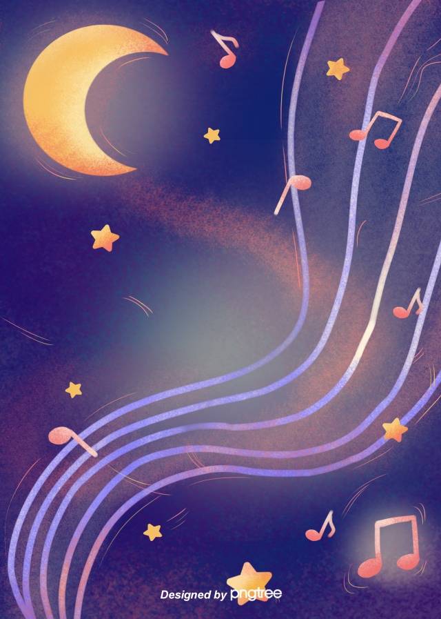 Детский день посох ночное небо звездное небо луна Фон Обои Изображение для бесплатной загрузки