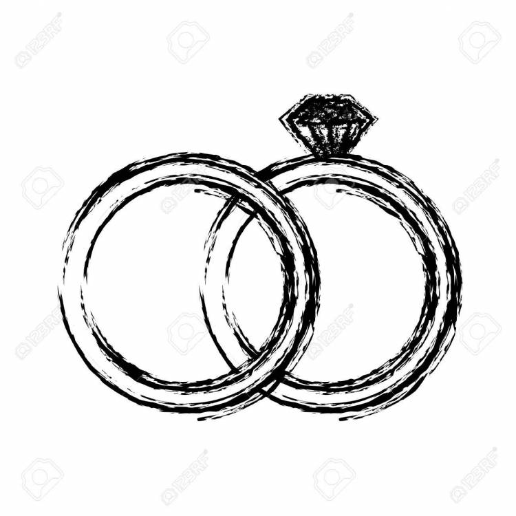 Рисунок колец на свадьбу