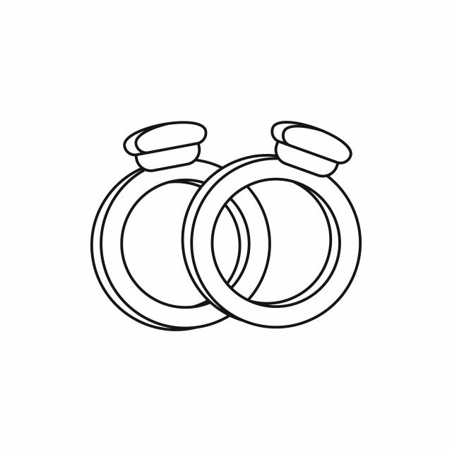 стиль контура значок обручальные кольца PNG , пара, свадьба, кольца PNG картинки и пнг рисунок для бесплатной загрузки