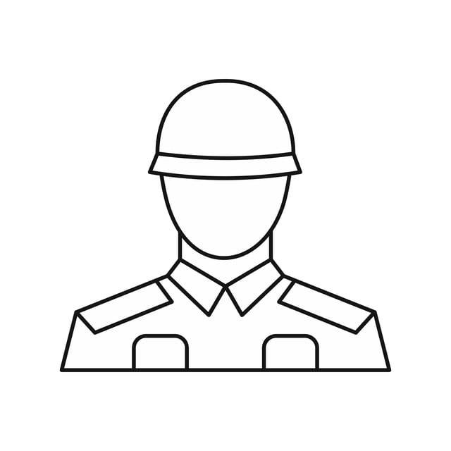 рисунок стиль контура значок солдат PNG , рисунок солдата, солдат, икона PNG картинки и пнг рисунок для бесплатной загрузки