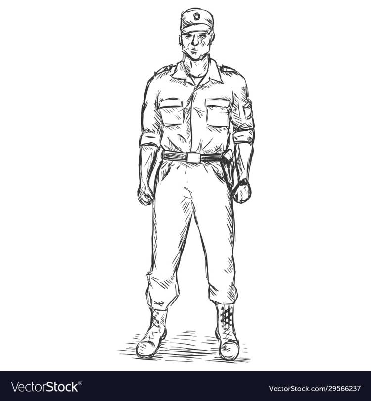 Как рисовать военного человека