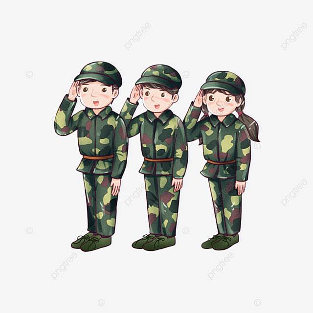 рисованный мультфильм военная подготовка студент Png элемент PNG , студент военной подготовки, мальчик, элемент Png PNG картинки и пнг PSD рисунок для бесплатной загрузки