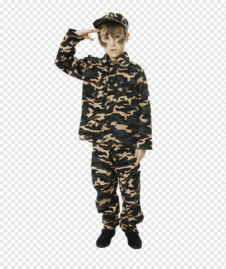 Солдат Костюмированная вечеринка Военный камуфляж Детская Военная форма, Солдат, люди, мальчик, армия png