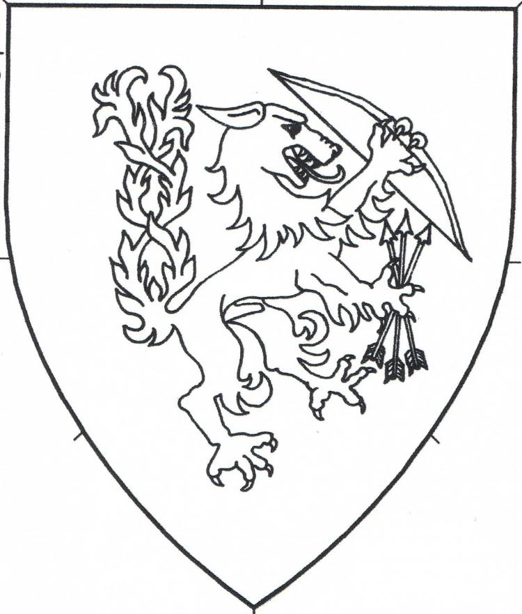 Раскраски Рыцарский герб 