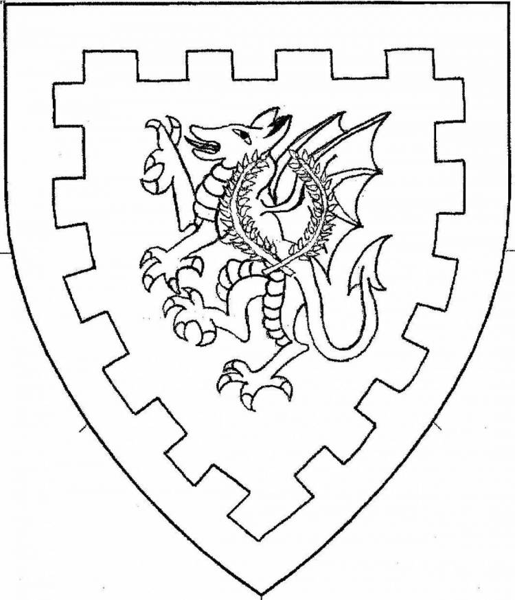 Раскраски Рыцарский герб 