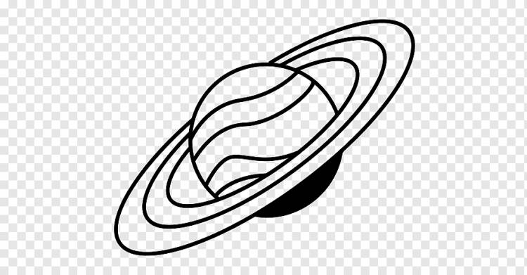Рисунок Сатурна Раскраска Планета, планета, Разное, белый, монохромный png