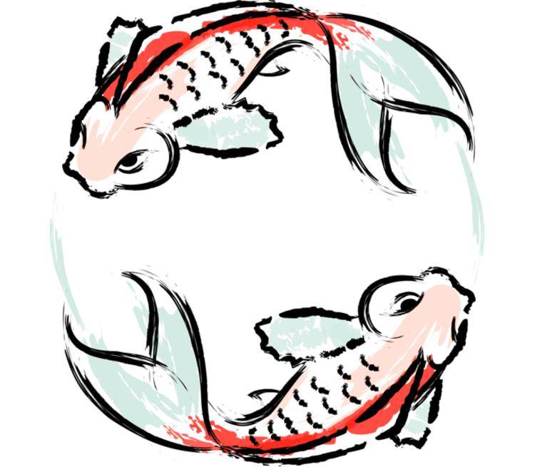 Знак Зодиака Рыбы кружка хамелеон двухцветная (цвет