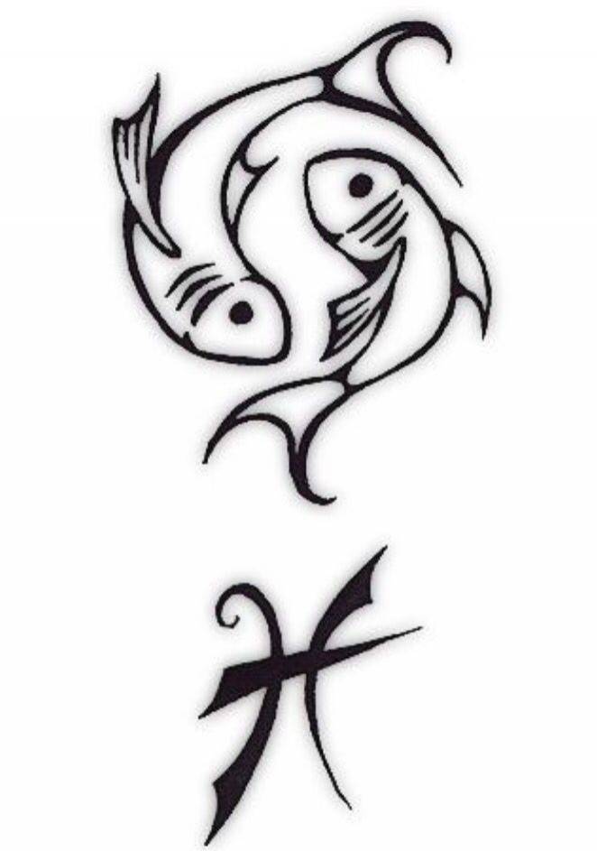 Татуировка зодиак Рыбы