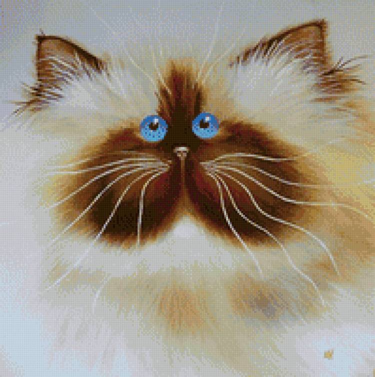 Смешной нарисованный кот