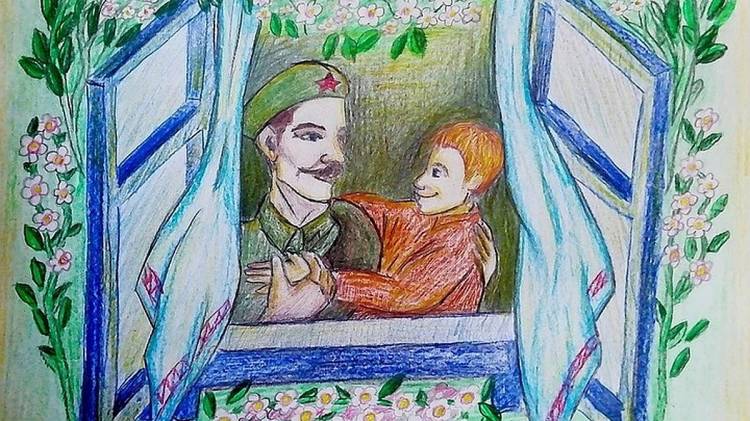 Великая Отечественная война в рисунках детей мирного времени