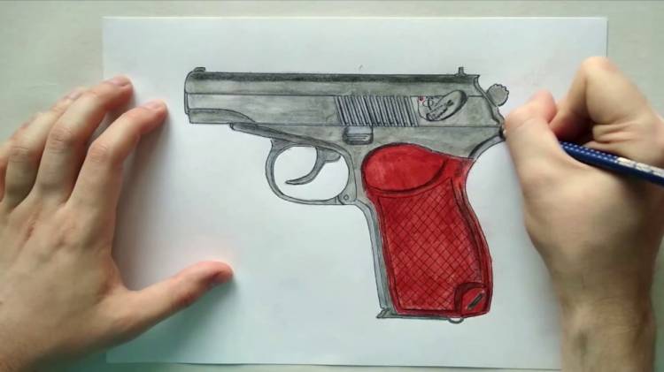 Рисуем пистолет Макарова